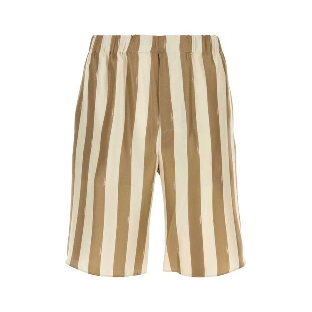 Fendi Men Printed Silk Bermuda Shorts